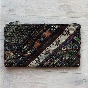 Boho Patchwork Zip Clutch - Multicolor
